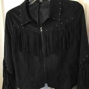 Western suede fringe jacket